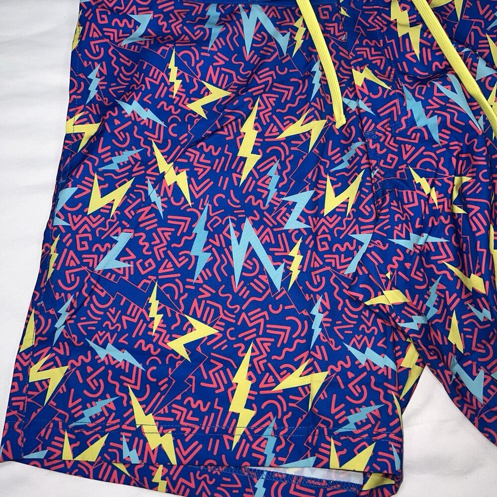 Tipsy Elves Board Shorts Size 34 Grease Lightning Retro 80s Theme Swim NEW NWT - Picture 4 of 13